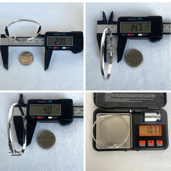 VTG Sterling Silver 925 St. Croix Twisted Rope U Hook Oval Bangle Bracelet 7.25" - Picture 10 of 16